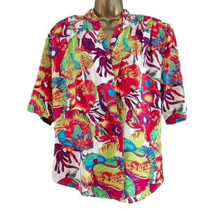 Vintage 80s Tropical Fish and Coral Double Breasted Blazer | Tobria